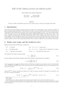 EQF[removed]: Inflation products and inflation models Peter J¨ackel∗ and Jerome Bonneton† First version: This version:  23rd July 2008