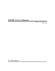 IMAIL User’s Manual Edition 1.9 for IMAIL[removed]by Chris Hanson