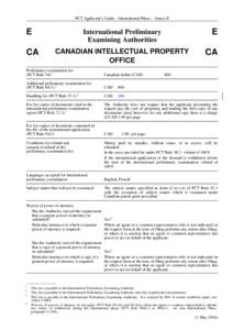 PCT Applicant’s Guide – International Phase – Annex E