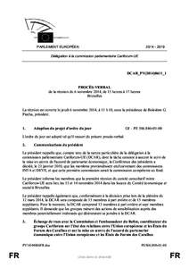 [removed]PARLEMENT EUROPÉEN Délégation à la commission parlementaire Cariforum-UE  DCAR_PV(2014)0611_1