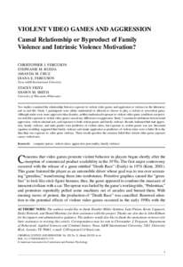 Behavior / Violence in video games / Psychology / Human behavior / Dispute resolution / Crime / Criminology / Influence of mass media / Research on the effects of violence in mass media / Video game controversies / Nonviolent video game / Aggression