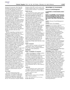 Bureau of Land Management / Conservation in the United States / United States Department of the Interior / Wildland fire suppression / Environment / Environmental impact statement / National Environmental Policy Act / Federal Land Policy and Management Act / Lander /  Wyoming / Impact assessment / Environment of the United States / United States