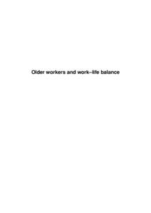 Older workers and work–life balance