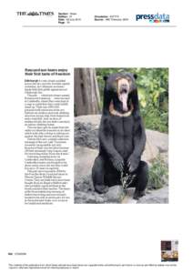 Bears / Sun bear / Edinburgh Zoo / Zoo / Free the Bears Fund / Fauna of Asia / Biology / Zoology