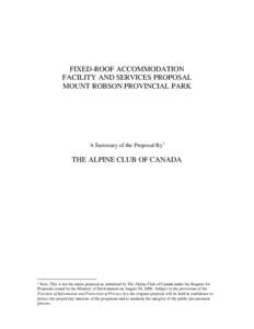 Microsoft Word - Mount Robson_ACC Summarized Proposal.doc