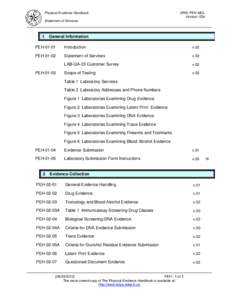 Physical Evidence Handbook  DRN: PEH-MDL Version: 05a  Statement of Services