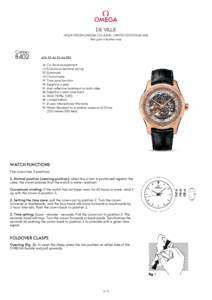 DE VILLE HOUR VISION OMEGA CO-AXIAL LIMITED EDITION 41 MM Red gold on leather strap Caliber