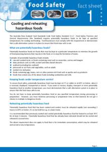 Cooling and reheating hazardous foods