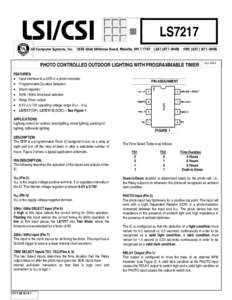 LSI/CSI  LS7217    LSI Computer Systems, IncWalt Whitman Road, Melville, NY0400