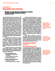 The World’s Women 2005: Progress in Statistics  35 Chapter 3 Education and training