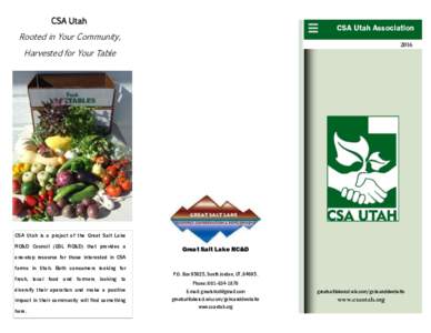 CSA Utah  CSA Utah Association Rooted in Your Community,