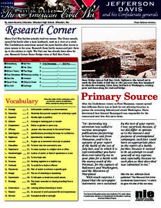 j e f f e rson d avis and his Confederate generals By Jason Navarro, Educator, Wheaton High School, Wheaton, Mo.