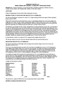 NORFOLK COUNTY A.S.A. Minutes of Finance Sub-Committee – 17 August 2010 – Hewett School, Norwich PRESENT Mrs J Andrews (President), A Lelean (President Elect), M Watkins (Chairman), K Belton (Treasurer), A Smith (Sec