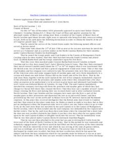 Southern Campaign American Revolution Pension Statements Pension Application of Jesse Bean S8067 Transcribed and annotated by C. Leon Harris State of North Carolina } S.S. County of Moore }