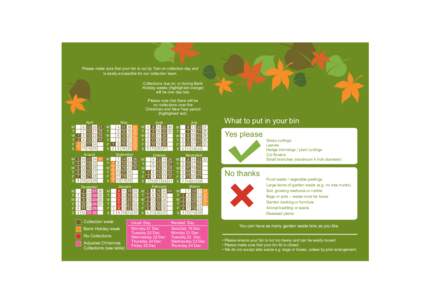 Garden Waste Calendar - Week 1 [PDF]