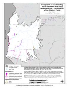 Exceptional and Outstanding Resource Waters and 303(d) Degraded Waters[removed]Update) of the Western Prairie  M INN E S O TA