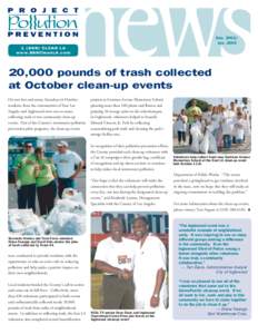 Dec[removed]Jan[removed]CLEAN LA www.888CleanLA.com  20,000 pounds of trash collected