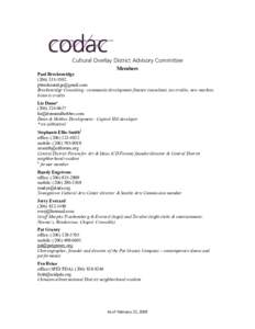 Microsoft Word - CODAC member roster.doc