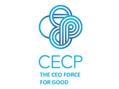 THE CEO FORCE FOR GOOD Giving in Numbers Brief June 2, 2016