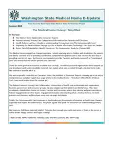 Medical home / Patient Centered Primary Care Collaborative / Health informatics / Health insurance in the United States / Primary Care Behavioral health / Paul Grundy / Health / Medicine / Healthcare