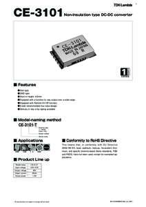   CE-3101 Non-insulation type DC-DC converter