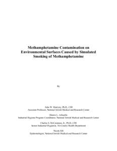 Methamphetamine Contamination on Environmental Surfaces Caused by Smoking Methamphetamine