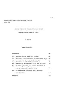 Za-1 International Summer School on Modular Functions BONN 1976