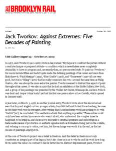 ArtSeen  October 5th, 2009 Jack Tworkov: Against Extremes: Five Decades of Painting