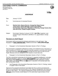 California Coastal Commission Staff Report and Recommendation Regarding Local Coastal Program Amendment Resubmittal No. LGB-MAJ[removed]City of Laguna Beach, Orange County)