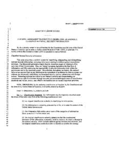draft of an amended executive order on classified national security information