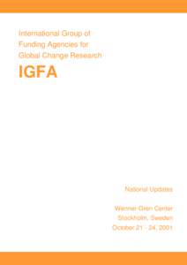 International Group of Funding Agencies for Global Change Research IGFA