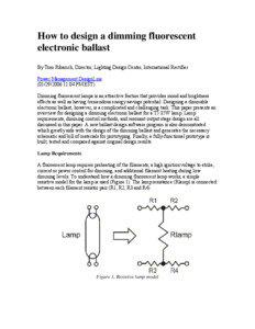 How to design a dimming fluorescent electronic ballast