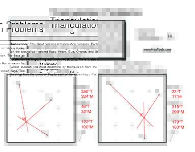 Triangulation Problems  Yellow Flag Problem Locate red flag W on the map below A B