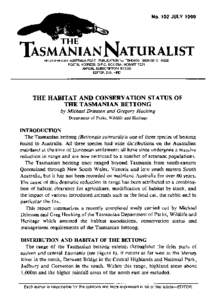 No. 102 JULYN TASMANIAN ATURALIST THE