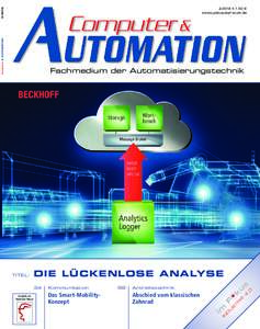 Computer & AUTOMATION • 7,50 € Fachmedium der Automatisierungstechnik