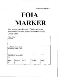 -------------------------  Case Number: [removed]F FOIA MARKER