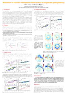 Andrew Lenton1 and Steven J. Phipps1,2 1CSIRO Wealth from Oceans Flagship, Hobart, Tasmania, Australia 2ARC Centre of Excellence for Climate System Science, University of New South Wales, Sydney, Australia 1. Introductio