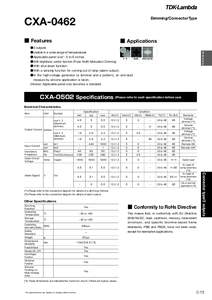 CXADimming/Connector Type ■ Features