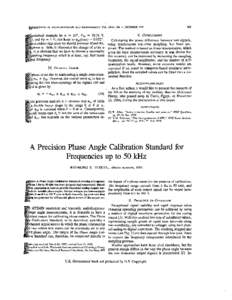 A Precision Phase Angle Calibration Standard for Frequencies Up to 50 kHz