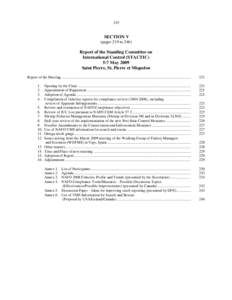 219  SECTION V (pages 219 to[removed]Report of the Standing Committee on