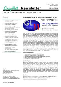 Volume 1, Issue 1, 2009  GreyNet Newsletter