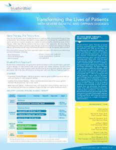JUNE[removed]NASDAQ: BLUE Transforming the Lives of Patients