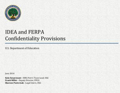 IDEA and FERPA Confidentiality Provisions (PDF)