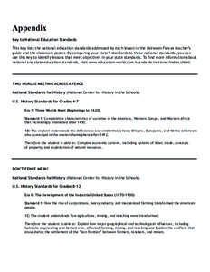 APPENDIX  46 Appendix Key to National Education Standards