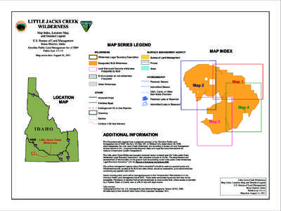 LITTLE JACKS CREEK WILDERNESS Map Index, Location Map, and Detailed Legend  U.S. Bureau of Land Management