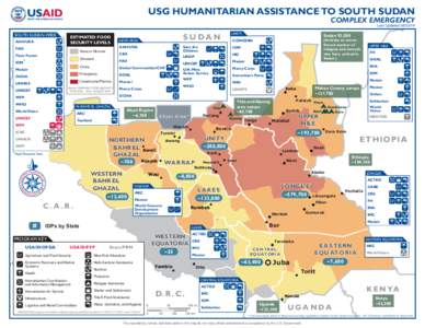 [removed]USG Humanitarian Assistance to South Sudan - Complex Emergency - Map