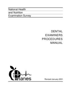 National Health and Nutrition Examination Survey DENTAL EXAMINERS