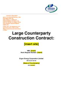 Large Counterparty Construction Contract
