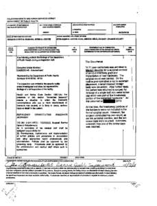 CALIFORNIA HEAlTH AND HUMAN SERVICES AGENCY DEPARTMENT OF PUBLIC HEALTH STATEMENT OF DEFICIENCIES AND PlAN OF CORRECTION  IX1) PROVIDEIVSlJPPU!RICL1A