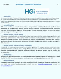 HGI 2014 Q1  HGI Brochure – February[removed]Introduction 1